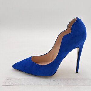 FSJ Royal Blue Suede Heels